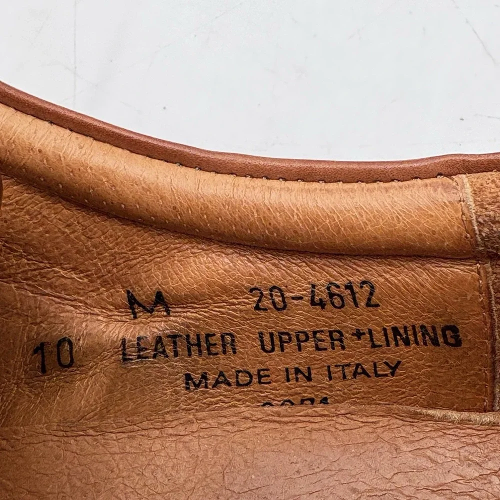 10 M JOHNSTON &‎ MURPHY COGNAC TAN WOVEN LACE-UP OXFORD DRESS SHOES